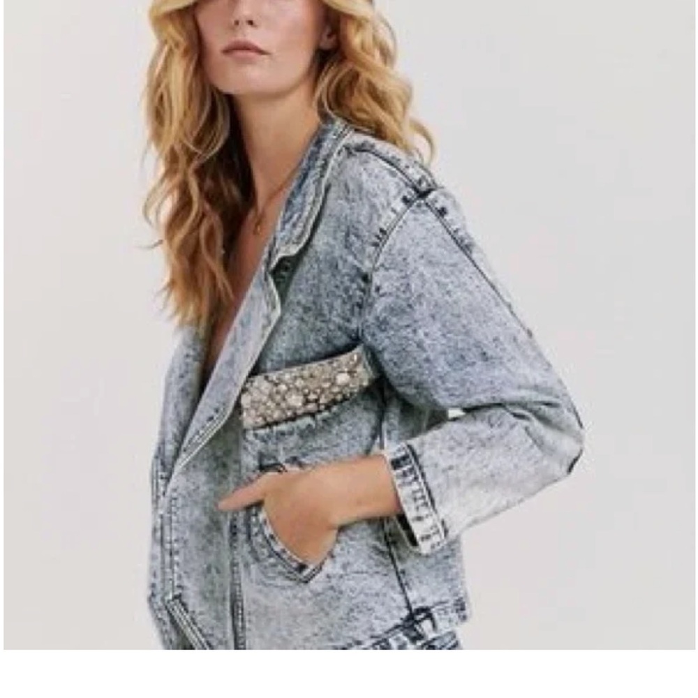 Stoned Immaculate Blue Acid Wash Jacket